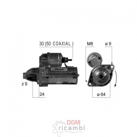 Motorino d'avviamento 220359 versione A.